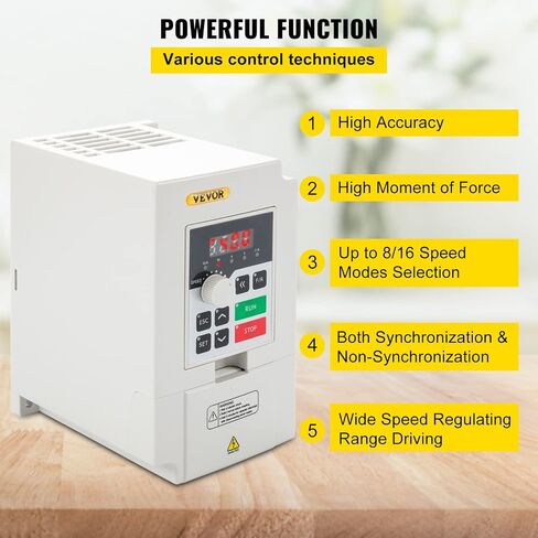 VEVOR VFD 3KW 220V 4HP, 1 or 3 Phase Input, 3 Phase Output Variable Frequency Drive, AC 14A 0~1000HZ CNC Motor Inverter Converter for Motor Speed (RS485) in Saudi Arabia