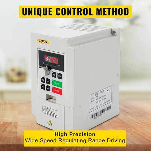 VEVOR VFD 3KW 220V 4HP, 1 or 3 Phase Input, 3 Phase Output Variable Frequency Drive, AC 14A 0~1000HZ CNC Motor Inverter Converter for Motor Speed (RS485) in Saudi Arabia