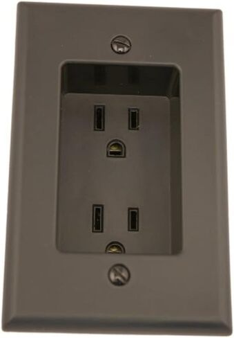 Leviton 689-W 15 Amp 1-Gang وعاء مزدوج مجوف، درجة سكنية، مع براغي مثبتة على السكن، أبيض، عبوة واحدة in Kuwait