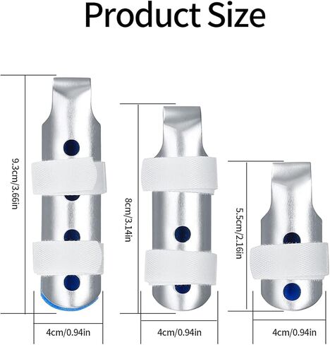 3 Pcs Finger Splints, Metal Finger Support Braces Splints, Finger Stabilizer with Adjustable Loop Straps, for Adults Children, Arthritis Knuckle Broken Fingers Straightening in Kuwait