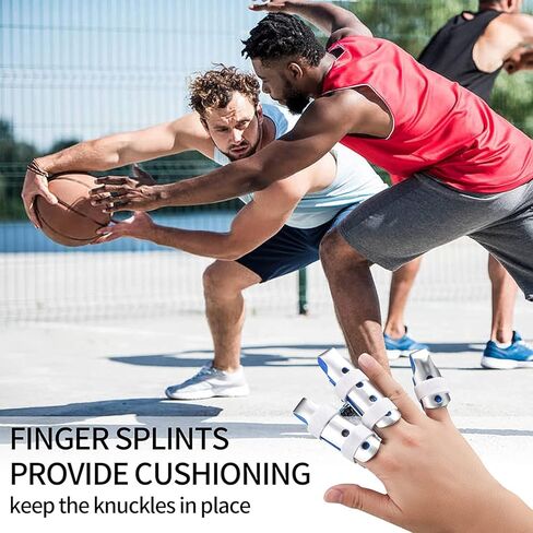 3 Pcs Finger Splints, Metal Finger Support Braces Splints, Finger Stabilizer with Adjustable Loop Straps, for Adults Children, Arthritis Knuckle Broken Fingers Straightening in Kuwait