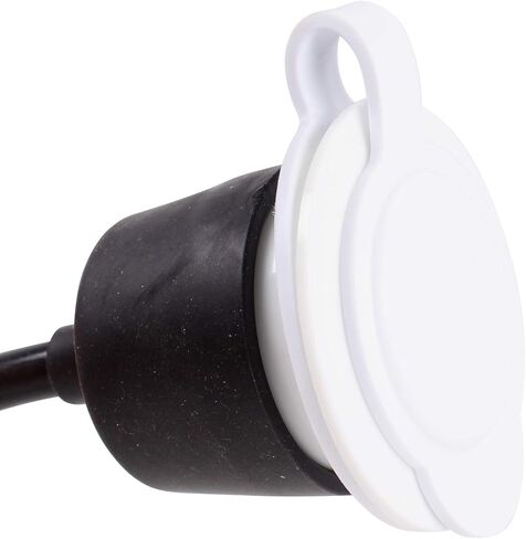 15A Weatherproof Outdoor Power Outlet by Journeyman-Pro 15 Amp 125 Volt NEMA 5-15R Receptacle Kit with Integrated 20" Extension Cord + Waterproof Rubber Cover (GCR1-BLACK) in Kuwait