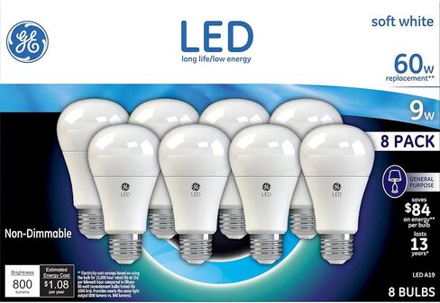 GE 60W Replacement Soft White LED 8 Pack in Saudi Arabia