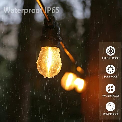 S14 Replacement LED Light Bulbs, Shatterproof & Waterproof 2W S14 LED Bulbs, Outdoor String Lights , E26 Base Patio Edison LED Light Bulbs, Warm White 2200K Plastic 150ML Non-Dimmable 15 Pack in Saudi Arabia