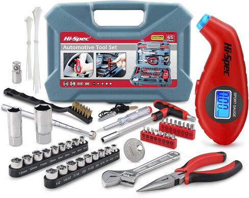 Hi-Spec 49pc Tool Kit - Comprehensive Tool Set for Home & Garage, Essential for Everyday Tasks - Basic Tool Kit for Various DIY Projects in Saudi Arabia