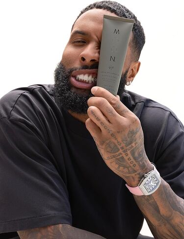 معجون أسنان جل تبييض القمر × OBJ، تحديث وتبييض ابتسامتك، نكهة النعناع الذروة للنفس المنعش، خالي من الفلورايد، نباتي ولم يتم الإساءة إلى الحيوانات في تصنيعه، تم إنشاؤه بالاشتراك مع أوديل بيكهام جونيور للبالغين، 4.2 أونصة in Kuwait