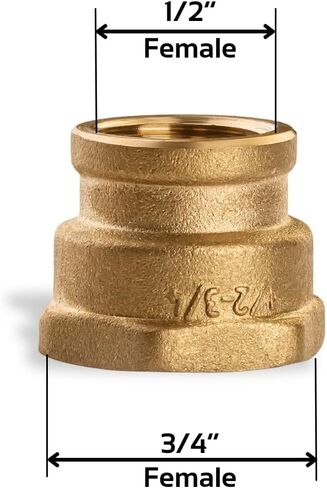 تقليل اقتران 1/2 بوصة أنثى × 3/4 بوصة أنثى أنثى أنثى مترابطة النحاس البناء NPT in Kuwait