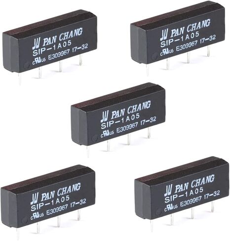 HiLetgo 5pcs SIP-1A05 Reed Switch Relay 5V SIP-1A05 Reed Relay Switch 4 Pins DC Resistance 450~550ohm in Saudi Arabia