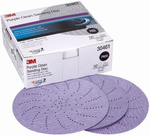 قرص صنفرة نظيف من 3M 30461 Hookit Purple مقاس 5 بوصات P600 (عبوة من 4 قطع) in Kuwait