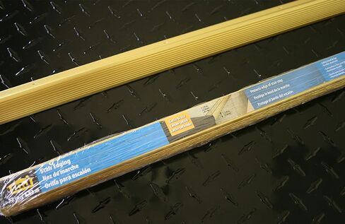 M-D Building Products 79103 Fluted 1-1/8-Inch by 1-1/8-Inch by 72-Inch Stair Edging, Satin Brass in Saudi Arabia