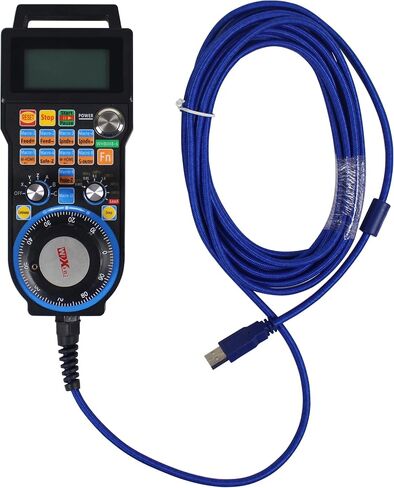 CNCTOPBAOS 6 محور USB سلكي Mach3 عقارب MPG، التحكم عن بعد باليد E-Stop، جهاز التوجيه CNC الإلكتروني وحدة تحكم مولد النبض اليدوي لآلة النقش بمخرطة الطحن باستخدام الحاسب الآلي LHB04B-6 in Kuwait