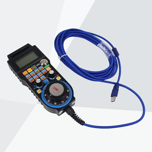 CNCTOPBAOS 6 محور USB سلكي Mach3 عقارب MPG، التحكم عن بعد باليد E-Stop، جهاز التوجيه CNC الإلكتروني وحدة تحكم مولد النبض اليدوي لآلة النقش بمخرطة الطحن باستخدام الحاسب الآلي LHB04B-6 in Kuwait