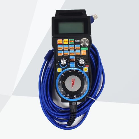 CNCTOPBAOS 6 محور USB سلكي Mach3 عقارب MPG، التحكم عن بعد باليد E-Stop، جهاز التوجيه CNC الإلكتروني وحدة تحكم مولد النبض اليدوي لآلة النقش بمخرطة الطحن باستخدام الحاسب الآلي LHB04B-6 in Kuwait