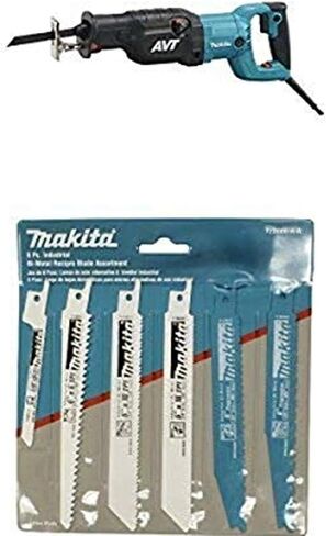 Makita JR3070CT AVT Recipro Saw - 15 AMP with 6-Piece Recipro Blade Assortment Pack in Saudi Arabia