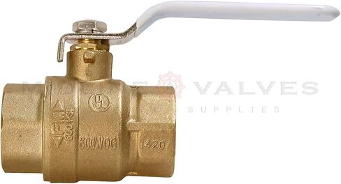 Midline Valve 832T223-NL-5 Premium Full Port Ball Valve, Brass, 1 in. FIP x 1 in. FIP (5 Pack) in Kuwait