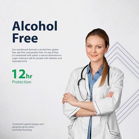 Stannous Fluoride Mouthwash - 10 Fl. Oz. 0.63% Antimicrobial Perio Rinse - Alcohol Free, Dye Free, Paraben Free - Refreshing Spearmint Flavor in Saudi Arabia