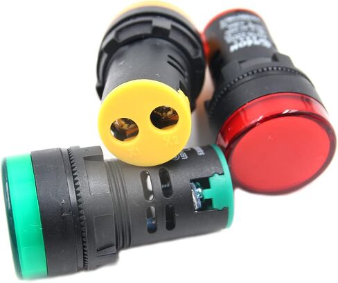 Preamer AC 110V 20mA أصفر أخضر أحمر LED لوحة ضوء الطيار أضواء المؤشر، 3PCS، AD16-22DS in Saudi Arabia