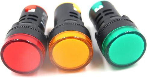 Preamer AC 110V 20mA أصفر أخضر أحمر LED لوحة ضوء الطيار أضواء المؤشر، 3PCS، AD16-22DS in Saudi Arabia
