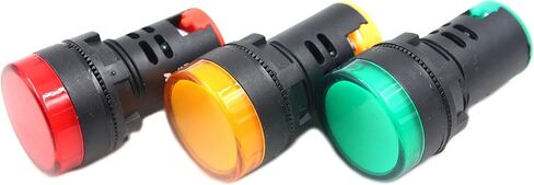 Preamer AC 110V 20mA أصفر أخضر أحمر LED لوحة ضوء الطيار أضواء المؤشر، 3PCS، AD16-22DS in Saudi Arabia