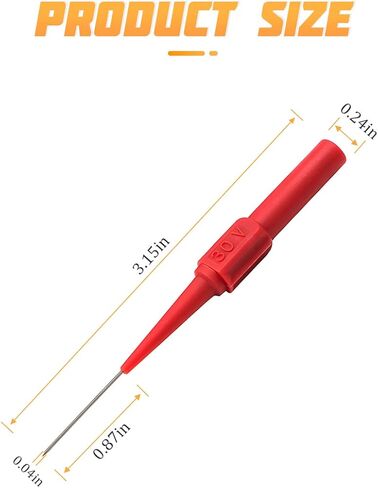 2PCS Insulation Wire Piercing Probes, Back Probes Non-Destructive Pin, Bendable Wire Piercing Needle, Automotive Diagnostic Test Repair Tools for Car Electrical and Multimeter Testing in Saudi Arabia