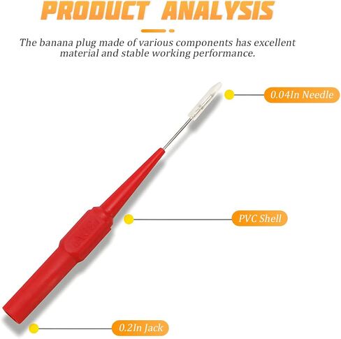 2PCS Insulation Wire Piercing Probes, Back Probes Non-Destructive Pin, Bendable Wire Piercing Needle, Automotive Diagnostic Test Repair Tools for Car Electrical and Multimeter Testing in Saudi Arabia