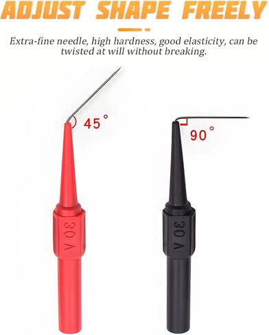 2PCS Insulation Wire Piercing Probes, Back Probes Non-Destructive Pin, Bendable Wire Piercing Needle, Automotive Diagnostic Test Repair Tools for Car Electrical and Multimeter Testing in Saudi Arabia