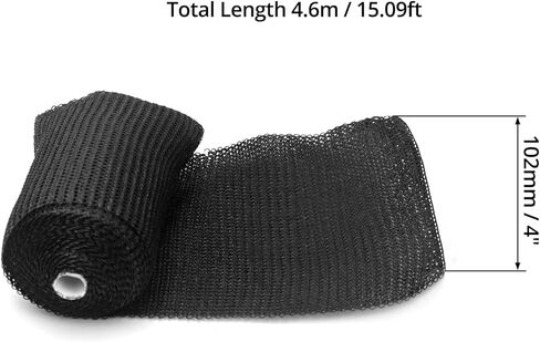 QWORK Fiberglass Repair Wrap, 4" x 15' PVC Pipe Repair Flexible Waterproof Sealing Tape, Quick Curing Repair Winding Tape for Water Pipe Exhaust Wrap Quick Repair in Kuwait