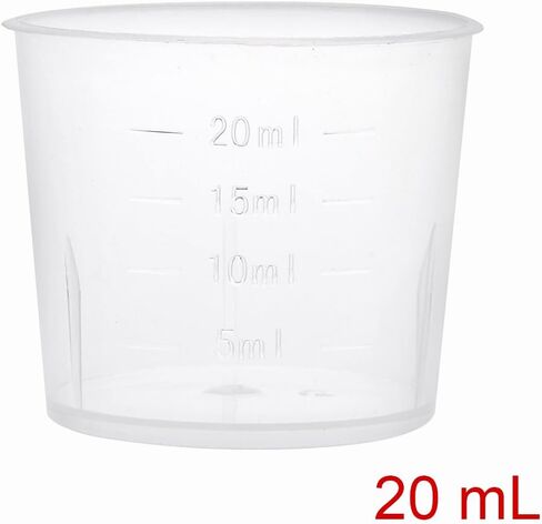 uxcell Measuring Cup 20ml PP Plastic Graduated Beaker Clear for Lab Kitchen liquids 20pcs in Saudi Arabia