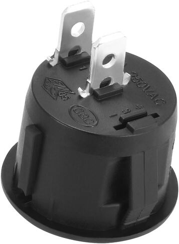 Uxcell AC250V/6A 125V/10A 2 طرف تبديل SPST تشغيل/إيقاف 2 موضع زر مستدير مفتاح هزاز للقوارب الصغيرة in Saudi Arabia