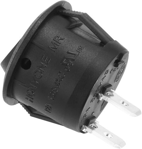 Uxcell AC250V/6A 125V/10A 2 طرف تبديل SPST تشغيل/إيقاف 2 موضع زر مستدير مفتاح هزاز للقوارب الصغيرة in Saudi Arabia