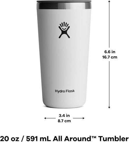 Hydro Flask All Around Tumbler - Stainless Steel Reusable Insulated Travel Drinking Cup Water Bottle with Lid in Saudi Arabia