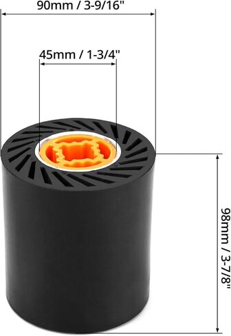 أسطوانة التوسيع المطاطية QWORK، أسطوانة الصنفرة الممتدة مقاس 3/4 بوصة، أسطوانة الصنفرة الممتدة مقاس 3.5 بوصة × 4 بوصة in Kuwait
