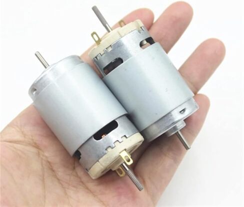 Gfpql WYanHua-Motor RS-390 محرك عمود مزدوج 2.3 مم، تيار مستمر 6 فولت 9 فولت 12 فولت 25000 دورة في الدقيقة، محرك فرشاة كربون صغير، سرعة عالية وعزم دوران كبير ومغناطيس دائم محرك تيار مستمر صغير الدقة in Kuwait