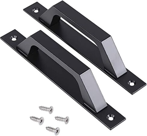 ALUWINDOORS 7.9 Inch Sliding Barn Door Handle Black 2 Pack Gate Handle Wooden Door Pull Handle for Sliding Barn Door Fence Garage Shed in Saudi Arabia