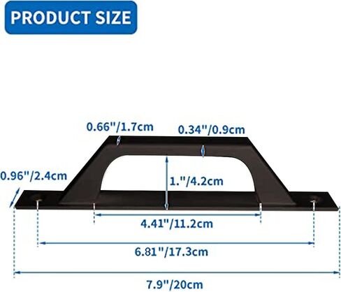 ALUWINDOORS 7.9 Inch Sliding Barn Door Handle Black 2 Pack Gate Handle Wooden Door Pull Handle for Sliding Barn Door Fence Garage Shed in Saudi Arabia
