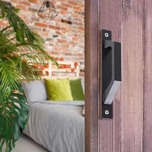 ALUWINDOORS 7.9 Inch Sliding Barn Door Handle Black 2 Pack Gate Handle Wooden Door Pull Handle for Sliding Barn Door Fence Garage Shed in Saudi Arabia