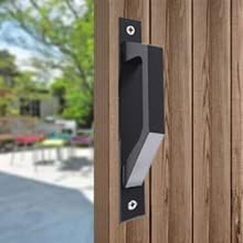 ALUWINDOORS 7.9 Inch Sliding Barn Door Handle Black 2 Pack Gate Handle Wooden Door Pull Handle for Sliding Barn Door Fence Garage Shed in Saudi Arabia