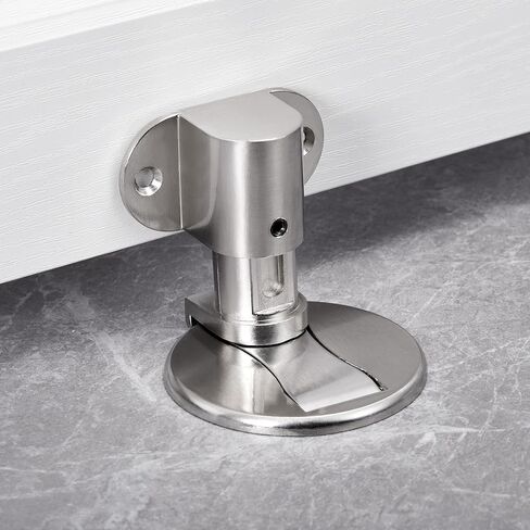 Black Floor Mount Door Stopper，Height-Adjustable Invisible Magnetic Door Stop,Door Catch/Stopper for Bottom of Door，Hold Your Door Open，with Adhesive No Drilling,for Home Office Bedroom in Kuwait