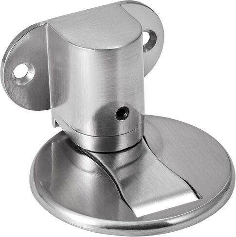 Black Floor Mount Door Stopper，Height-Adjustable Invisible Magnetic Door Stop,Door Catch/Stopper for Bottom of Door，Hold Your Door Open，with Adhesive No Drilling,for Home Office Bedroom in Kuwait