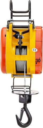 رافعة سلسلة كهربائية موفورن بسعة 230 كجم ونش كهربائي 507 رطل بطول 98 قدمًا / 30 مترًا حبل سلك فولاذي للتحكم عن بعد رافعة كهربائية علوية مع نظام بكرة 110 فولت مرحلة واحدة in Kuwait