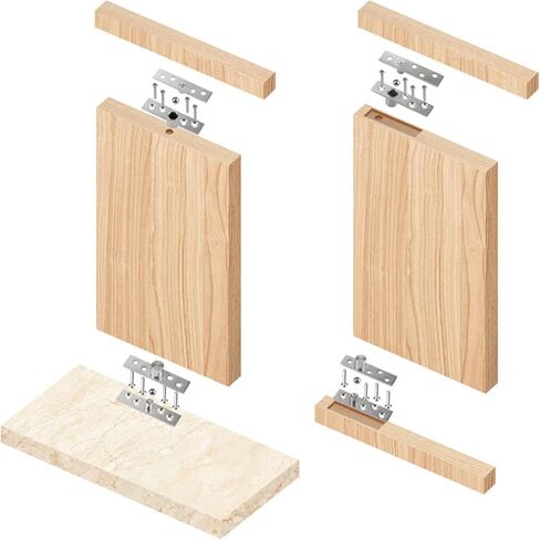 3 قطع مفصلات محورية دوارة من الفولاذ المقاوم للصدأ، مفصلات مخفية، مفصلات محورية للباب لأعلى وأسفل (مفصلة 360 درجة - 75 مم/3 بوصة) in Kuwait