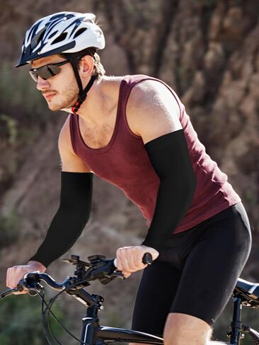 Foaincore 4 Pairs Plus Size Arm Sleeves Sun Sleeves Men Women UV Sun Protection Sleeves Oversized Cooling Compression Sleeves in Saudi Arabia
