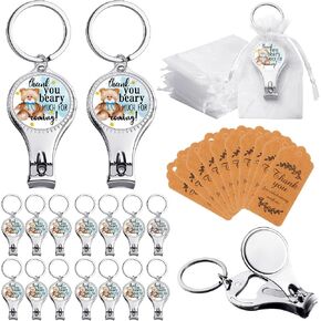 50 Sets Bottle Openers Baby Shower Return Favors for Guest Nail Clipper Bottle Opener Decorations with Thank You Tags Organza Bags for Baby Shower Gender Revel Party Souvenirs (Jungle Animal) in Saudi Arabia