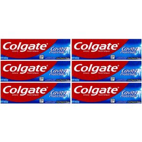 Colgate Cavity Protection Toothpaste, Creat Regular Flavor, Travel Size 1 oz (28g) - Pack of 6