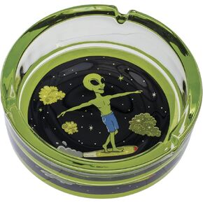 Alien Ash Tray | Large Outdoor and Indoor Ashtrays | Cool Ash Trays Set | Fantasy Decorative Space Alien Decor | Novelty Psychedelic Decorative Smoking Gift (Alien Moon)