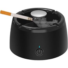 منفضة سجائر متعددة الوظائف بدون دخان قابلة لإعادة الشحن USB للمنزل / الخارجي / المكتب / السيارة (أسود / أسود) .. in Kuwait