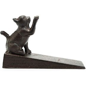 Sungmor Portable Door Stopper Wedge | 21.6" Tall Lovely Cat Door Holder | Cast Iron Heavy Duty Animal Statue Door Stops with Handle | Antique Style Decorative Ornaments for Home or Yard in Saudi Arabia