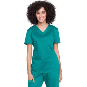 Cherokee Women V Neck Scrub Top with Operation Room Friendly Design and Chest Pocket WW657