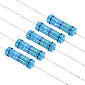 PATIKIL 105pcs Metal Film Resistor Assortment Kit 0.1 Ohm - 0.91 Ohm, 21 Values 2W 1% Tolerance for DIY Projects Experiments