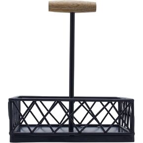 علبة تخزين بهارات المزرعة Gourmet Basics من Mikasa Lattice Farm، مقاس 10.75 بوصة، باللون الأسود in Kuwait